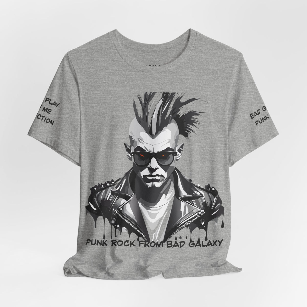 Punk Rock Graphic Unisex Cotton Bella+Canvas Tee with Art Design b31
