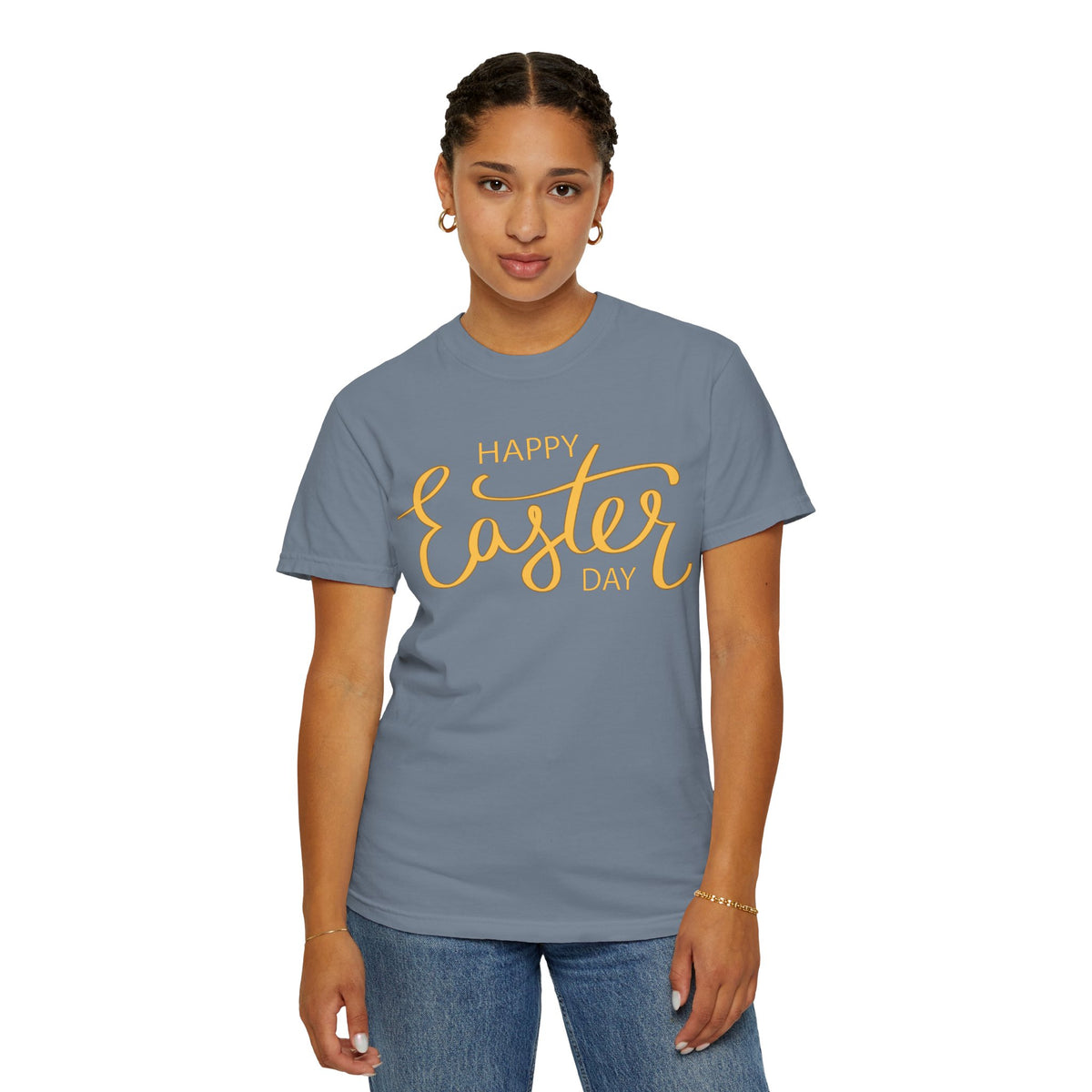 Happy Easter Day T-Shirt, Tee Shirt with Easter Signature, T Shirt with Easter Prints, Tee Shirt with Easter Design
