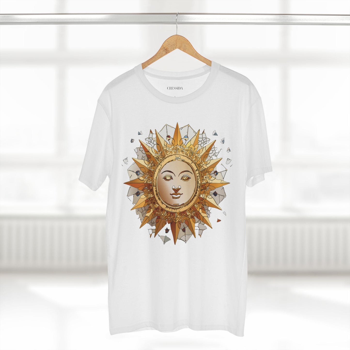 Gold Sun Graphic Unisex 100 Cotton T-Shirt with Golden Art Design 19