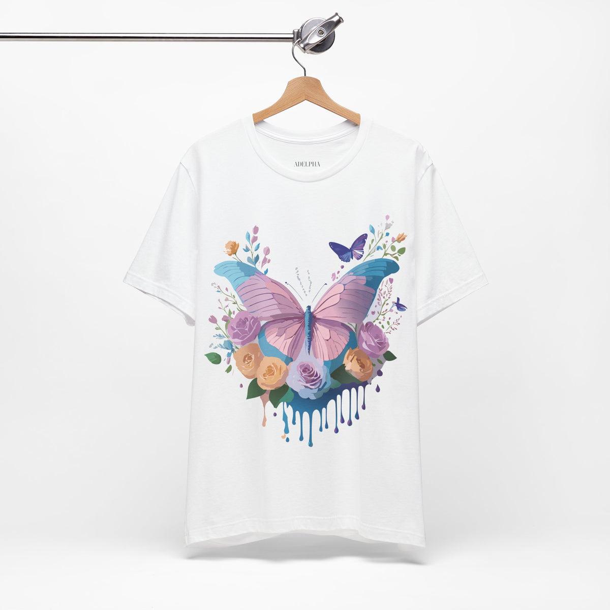 Butterfly Graphic Unisex Cotton Bella+Canvas Tee with Art Design n110