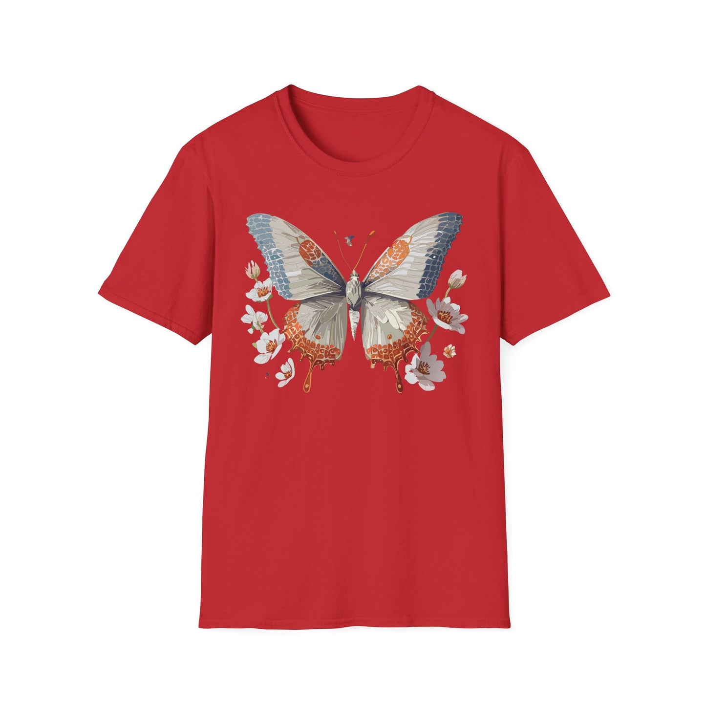 Butterfly Shirt Unisex Short Sleeve Cotton Tee Monarch Design For Men Women Comfort