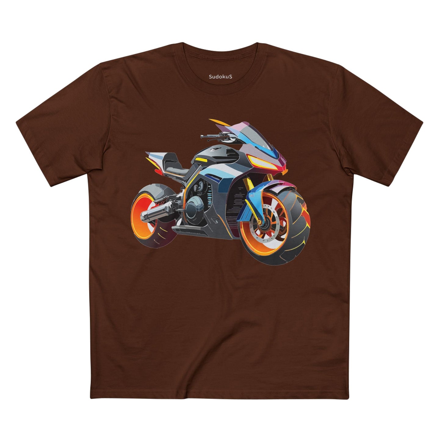 Moto Bike Graphic Unisex 100 Cotton Staple Tee 19