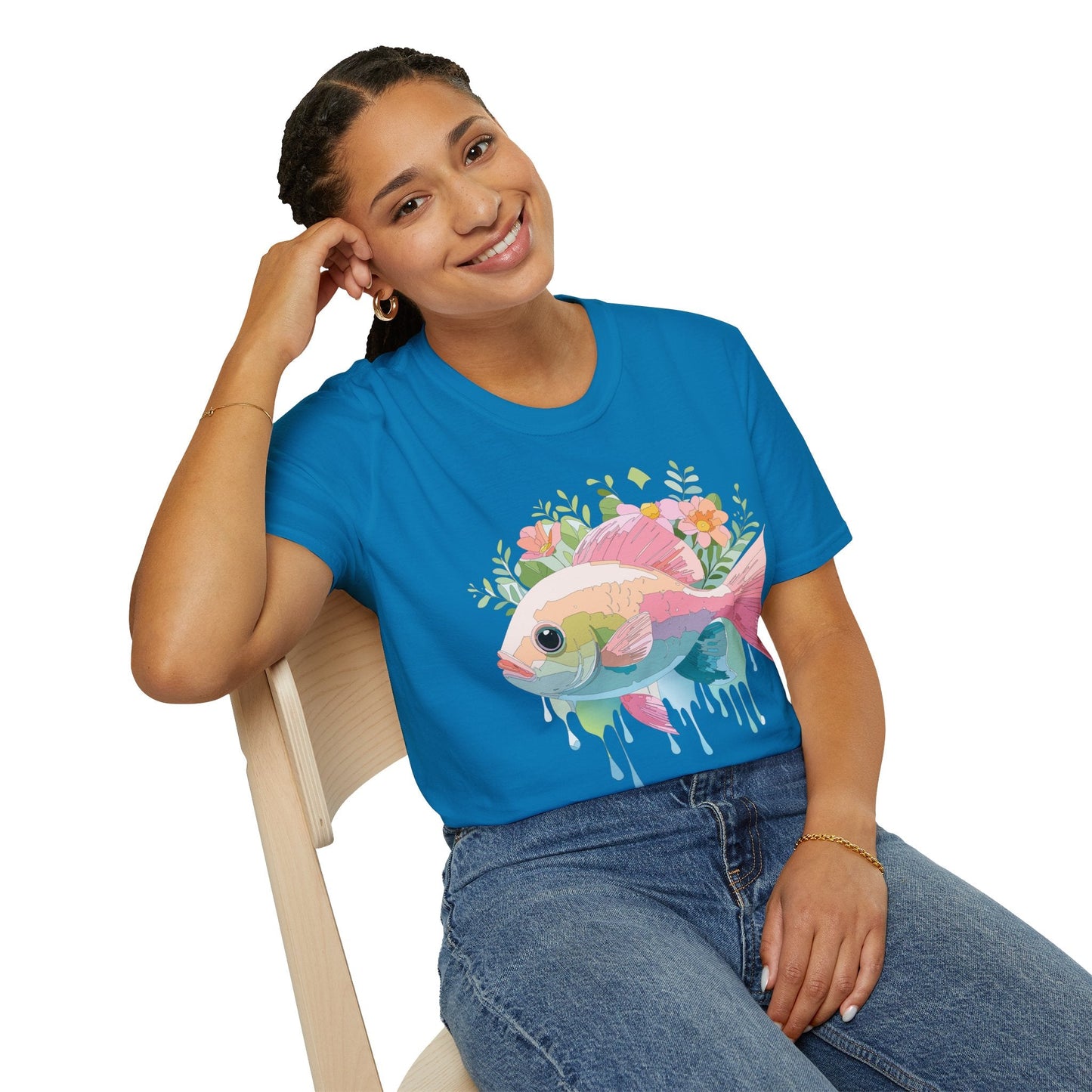 Fish Art Design Shirt, T Shirt with Fish, Graphic Shirt, Tee Shirt with Graphic Design, Shirt with Fish Graphic Art