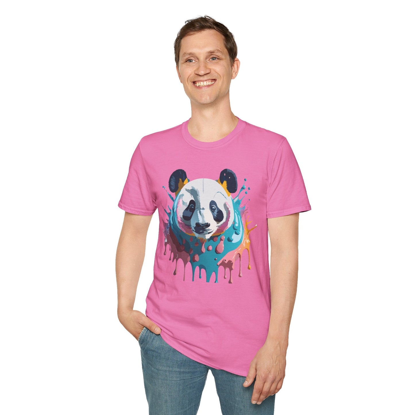 Panda Shirt Unisex T Shirt Gildan Softstyle 64000 Panda Graphic Animal Tee 100 Percent Cotton