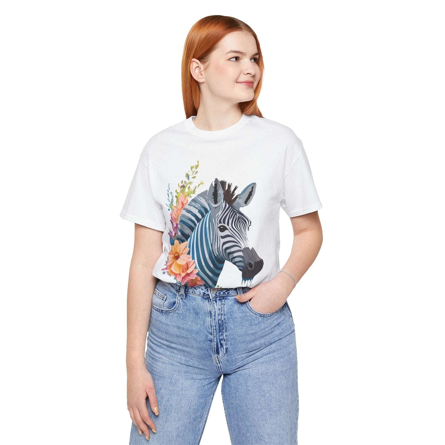 Zebra Graphic Unisex 100 Cotton Vintage Animal Art T-Shirt 2