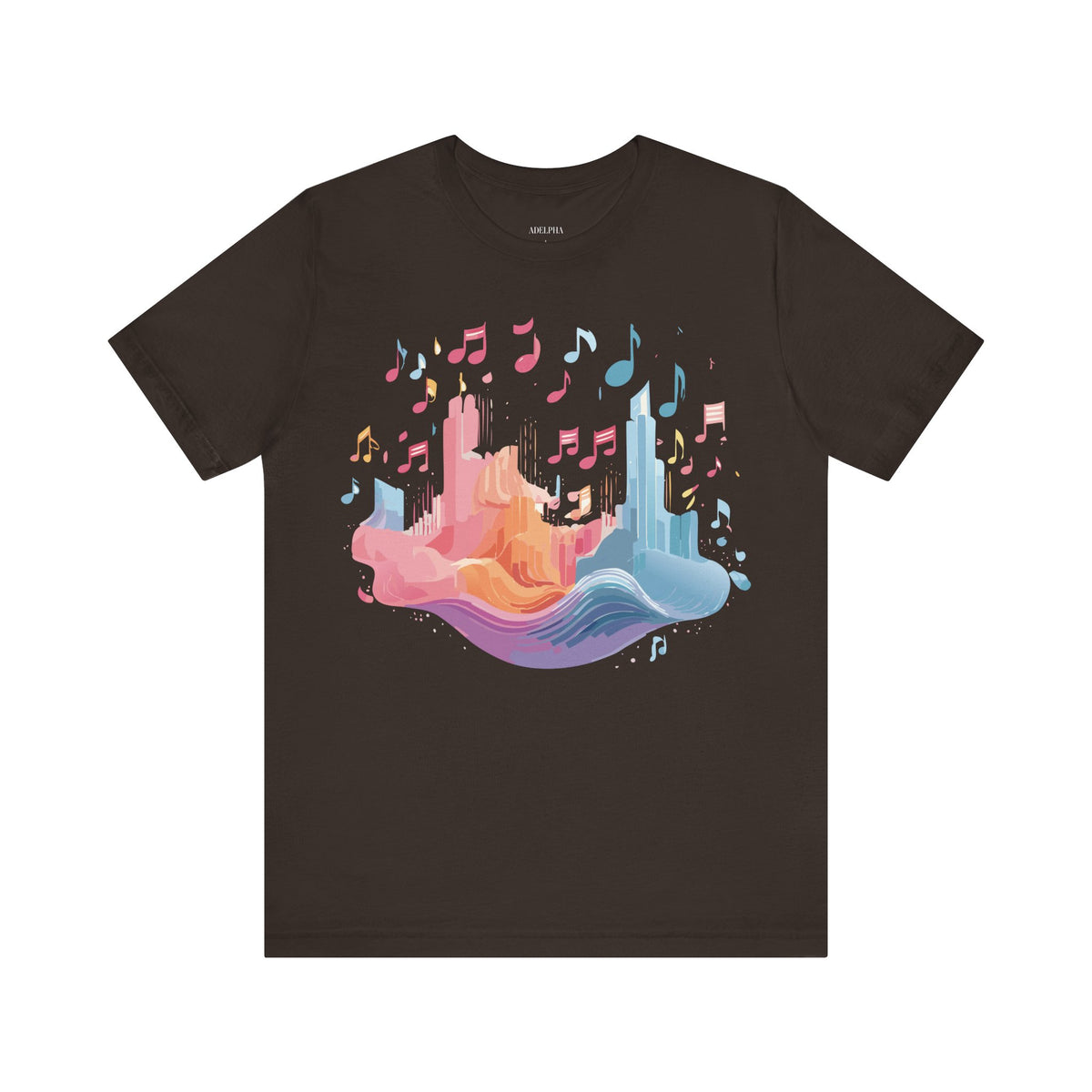 Music Graphic Unisex Cotton Bella+Canvas Tee with Art Design m91
