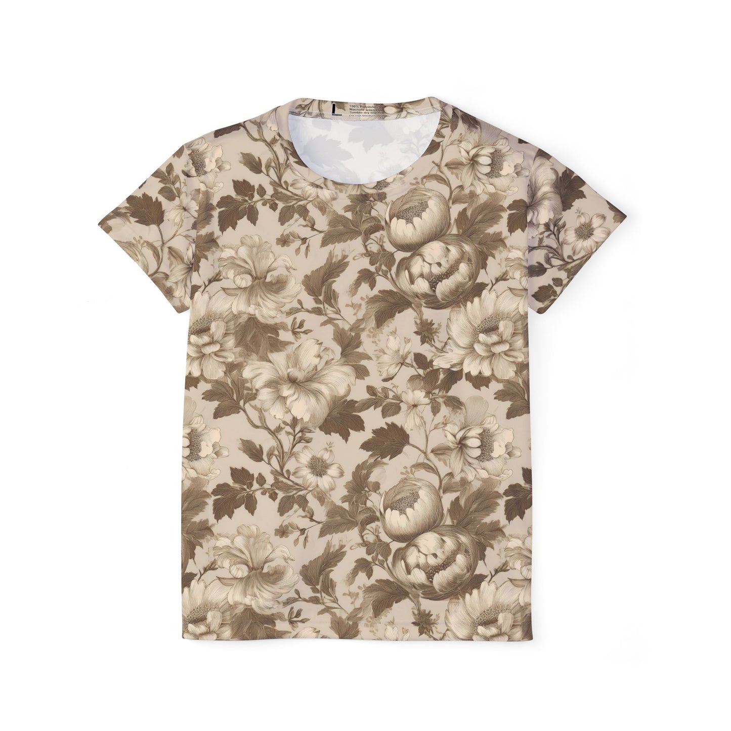 Women Poly T-Shirt with Floral Print