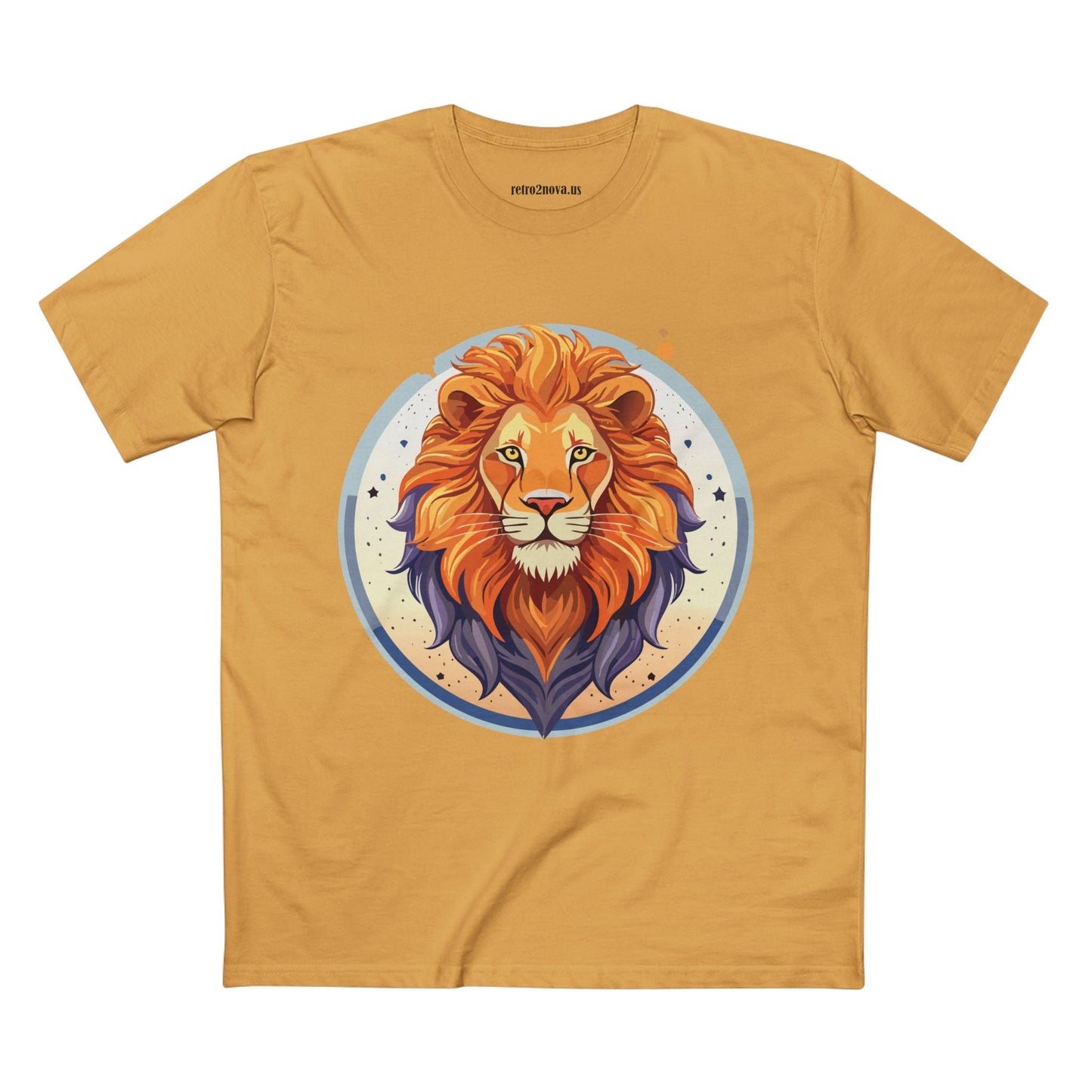 Unisex Premium Cotton Lion Art Tee Shirt By Retro2Nova Original Artwork Collection For Everyday Comfort