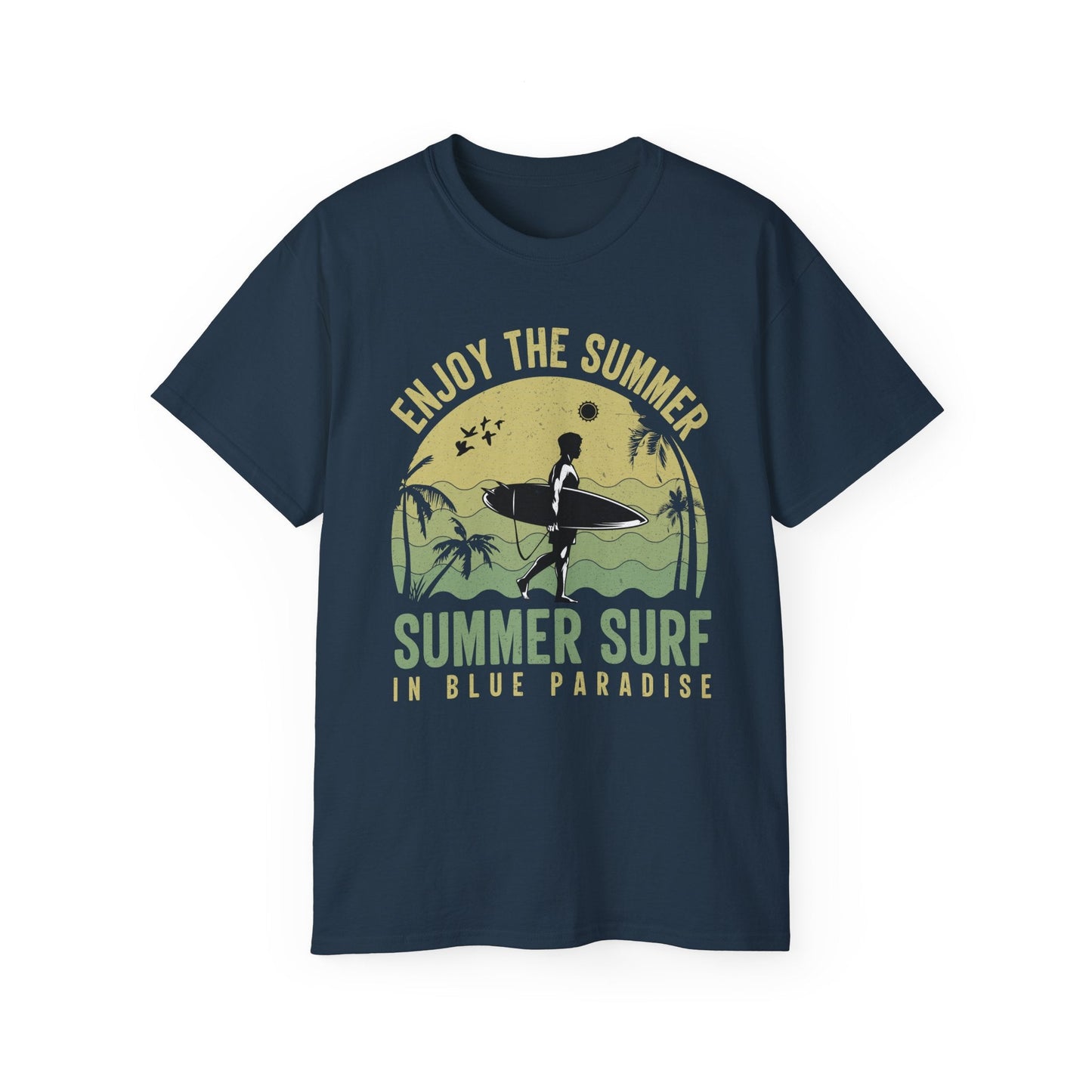 Summer Surf Art Design T Shirt TeeGallery Gildan 2000 Unisex Cotton Tee Apparel Collection