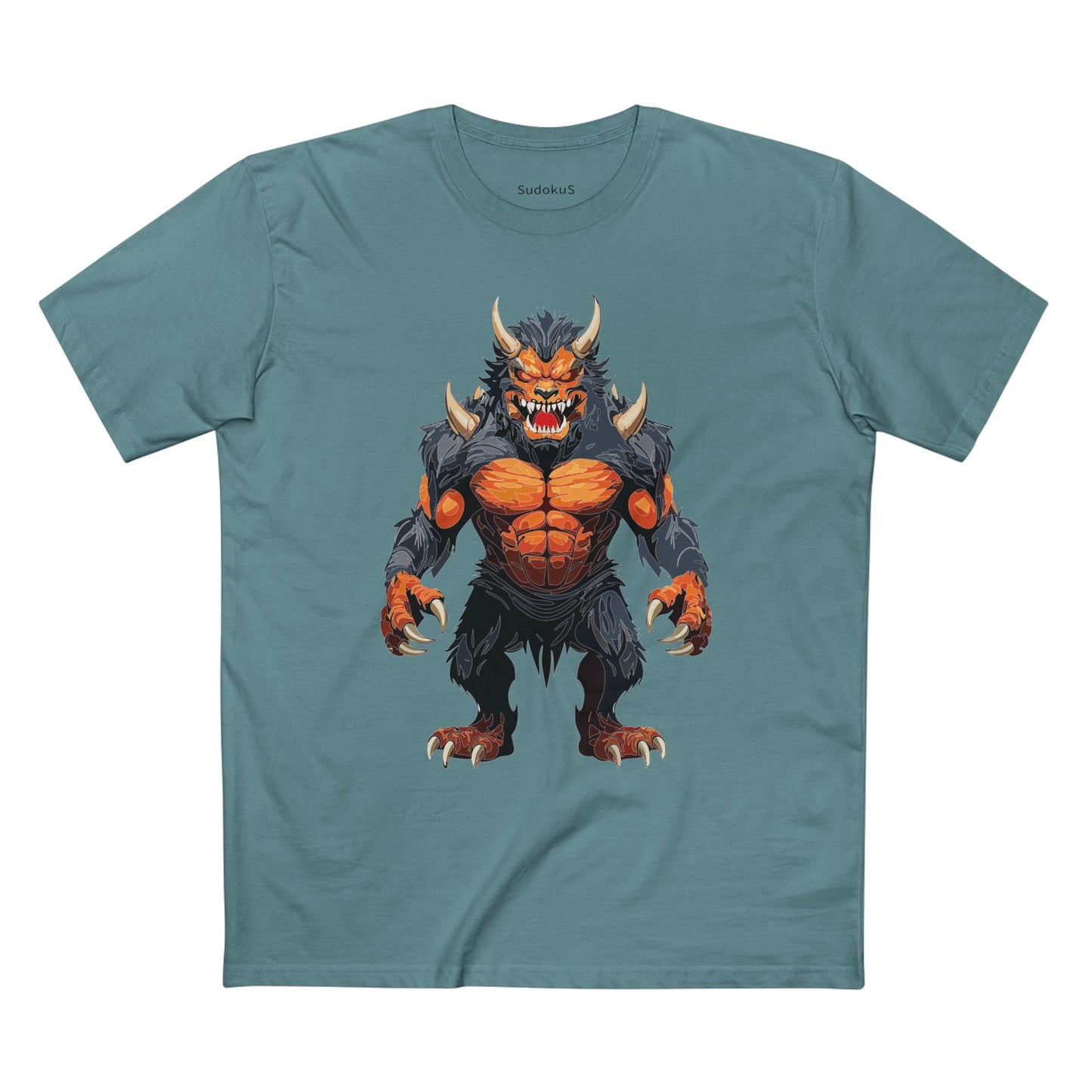 Cartoon Monsters Graphic Unisex 100 Cotton Staple Tee 7