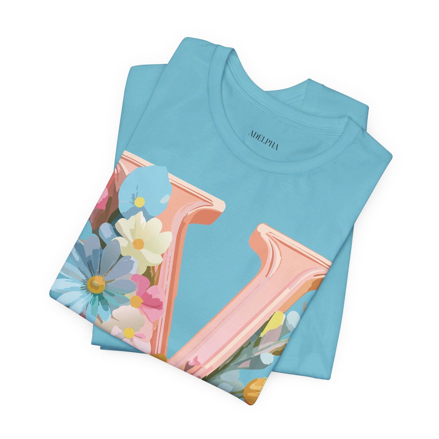 Letter V Shirt Unisex Graphic Tee With Vintage Inspired Artwork From Adelpha Official Edition
