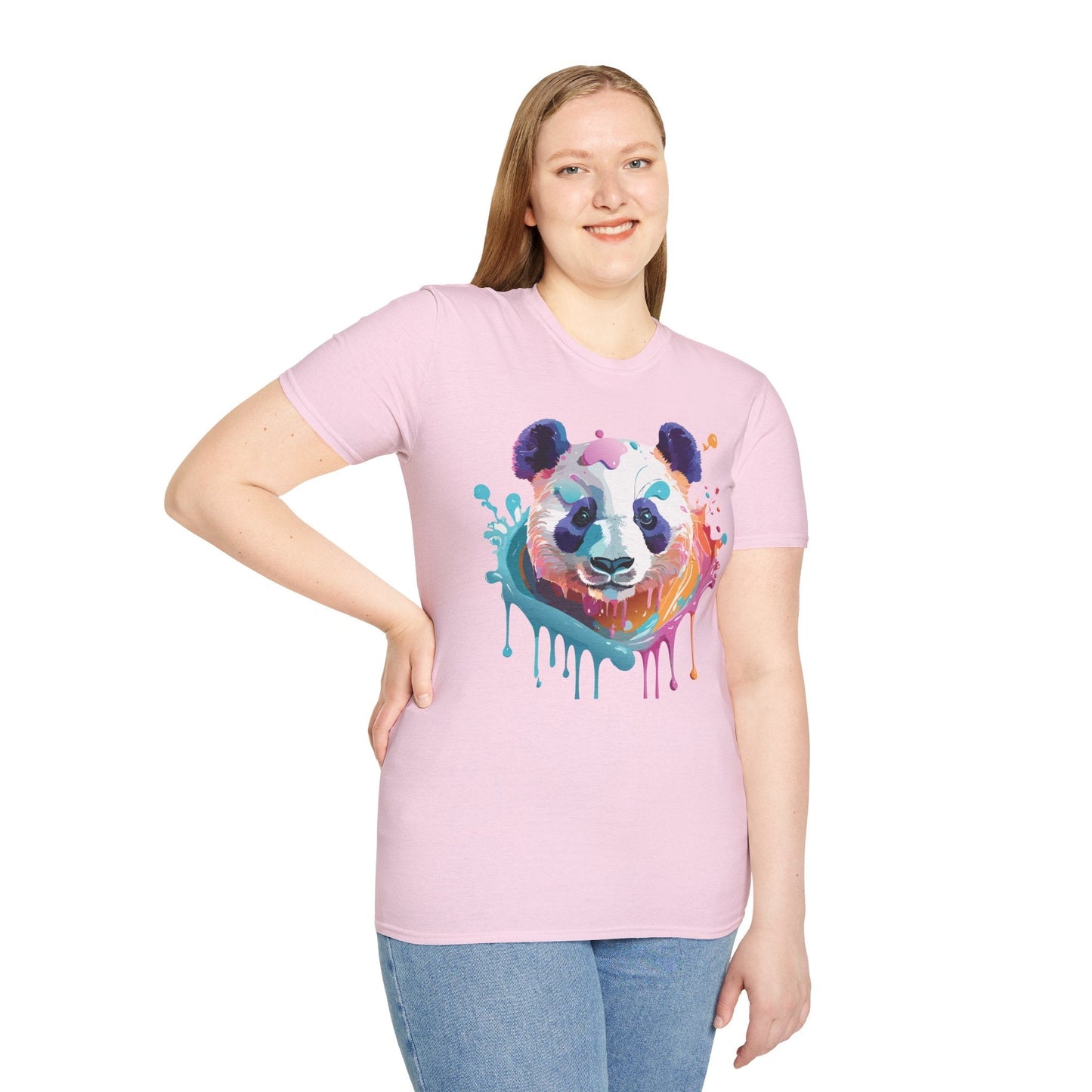 Panda Shirt T Shirt Softstyle 64000 Gildan 100 Percent Ring Spun Cotton Comfortable Animal Tee