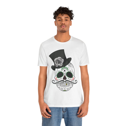 Camiseta unisex de algodón con calavera
