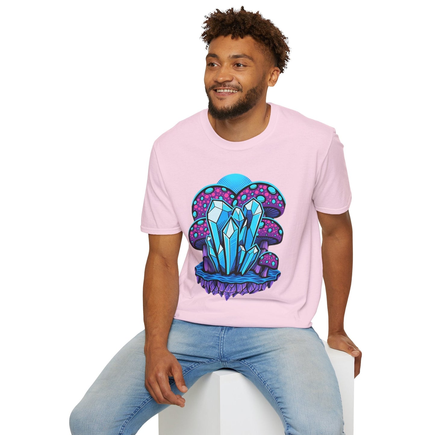 Mashroom Tee Shirt Softstyle Gildan 64000 100 Percent Ring Spun Cotton Breathable Funny Fungus