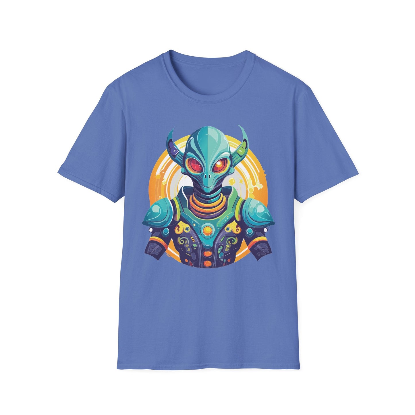 Alien T Shirt Cosmos Design Unisex Softstyle Cotton Tee With Aliens Art Graphic Print
