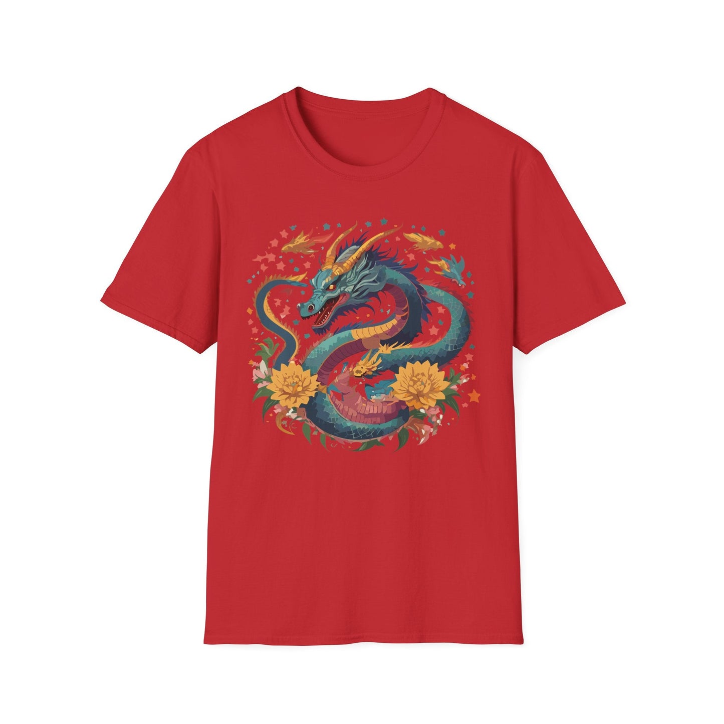 Dragon Graphic Unisex 100 Cotton Tee with Animal Artwork Design 7