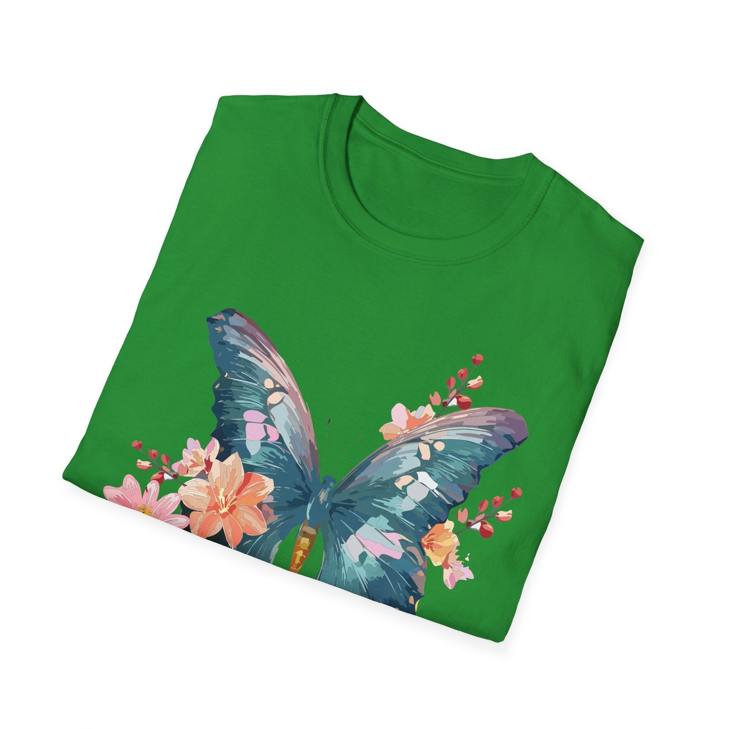 Butterfly T Shirt Unisex Gildan Softstyle 64000 100 Percent Ring Spun Cotton Monarch Tee