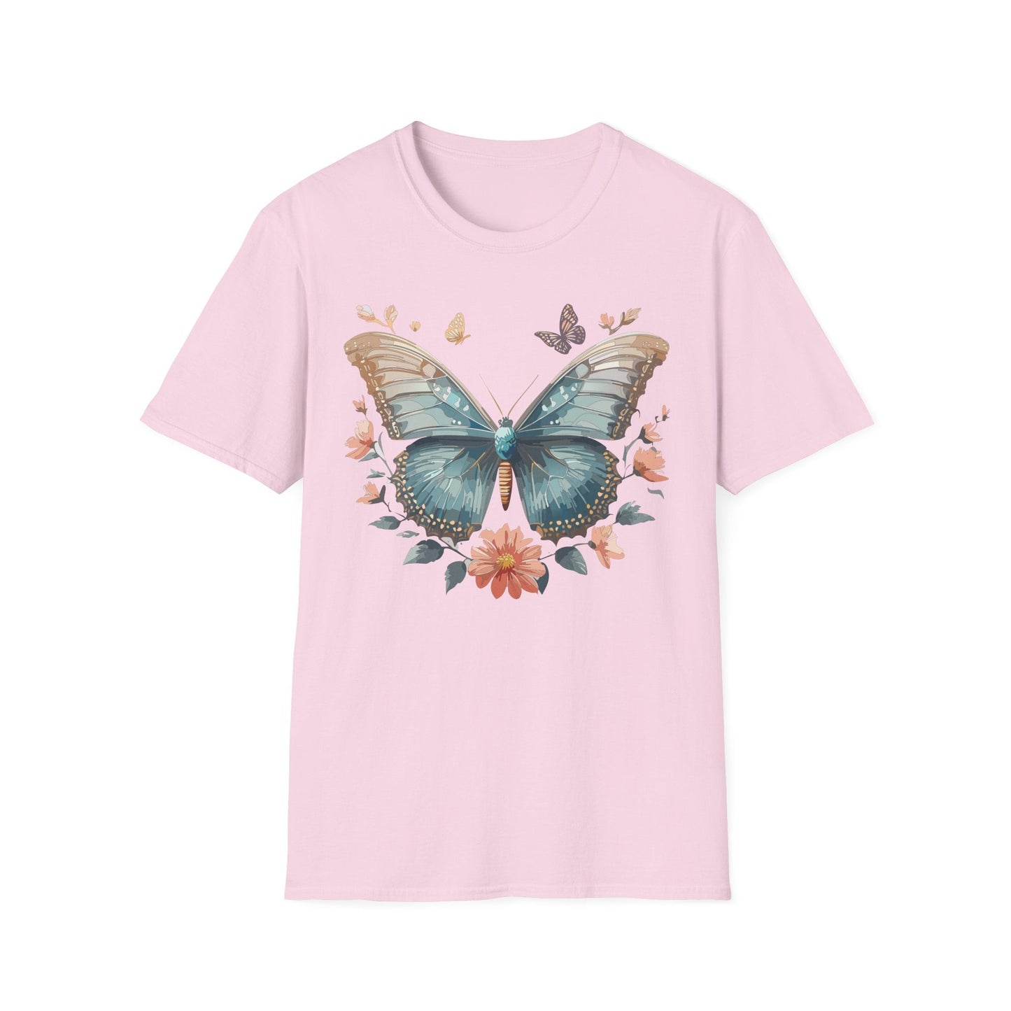Butterfly Shirt Unisex Monarch T Shirt Gildan Softstyle 64000 Ring Spun Cotton Tee Breathable Comfort