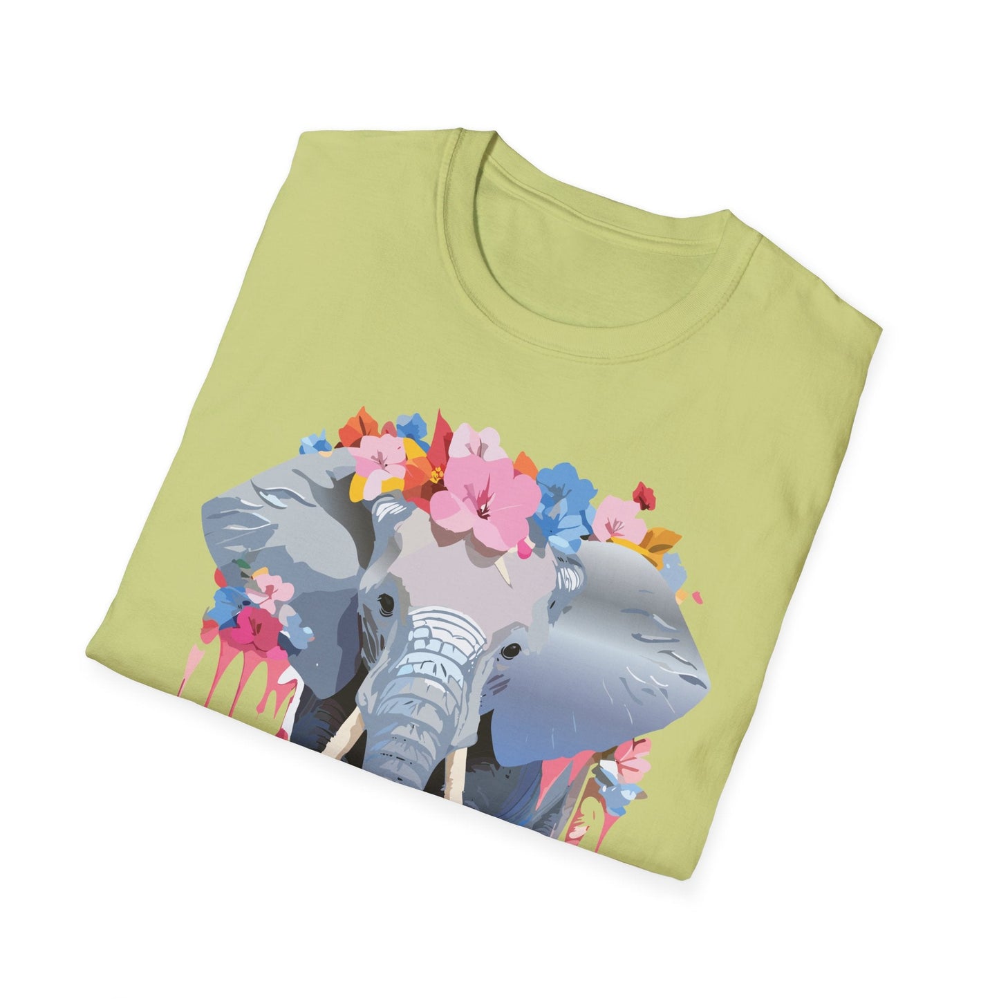 Elephant Graphic T Shirt Unisex Animals Tee Softstyle 64000 Gildan Comfort Breathable