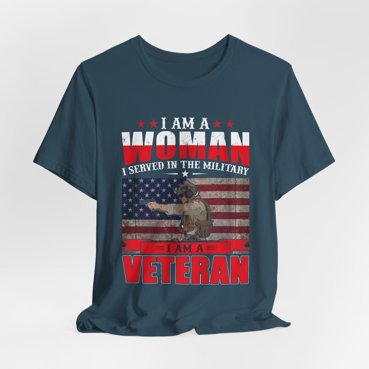 Army Veteran Patriotic Graphic Design Unisex Cotton T-Shirt v27