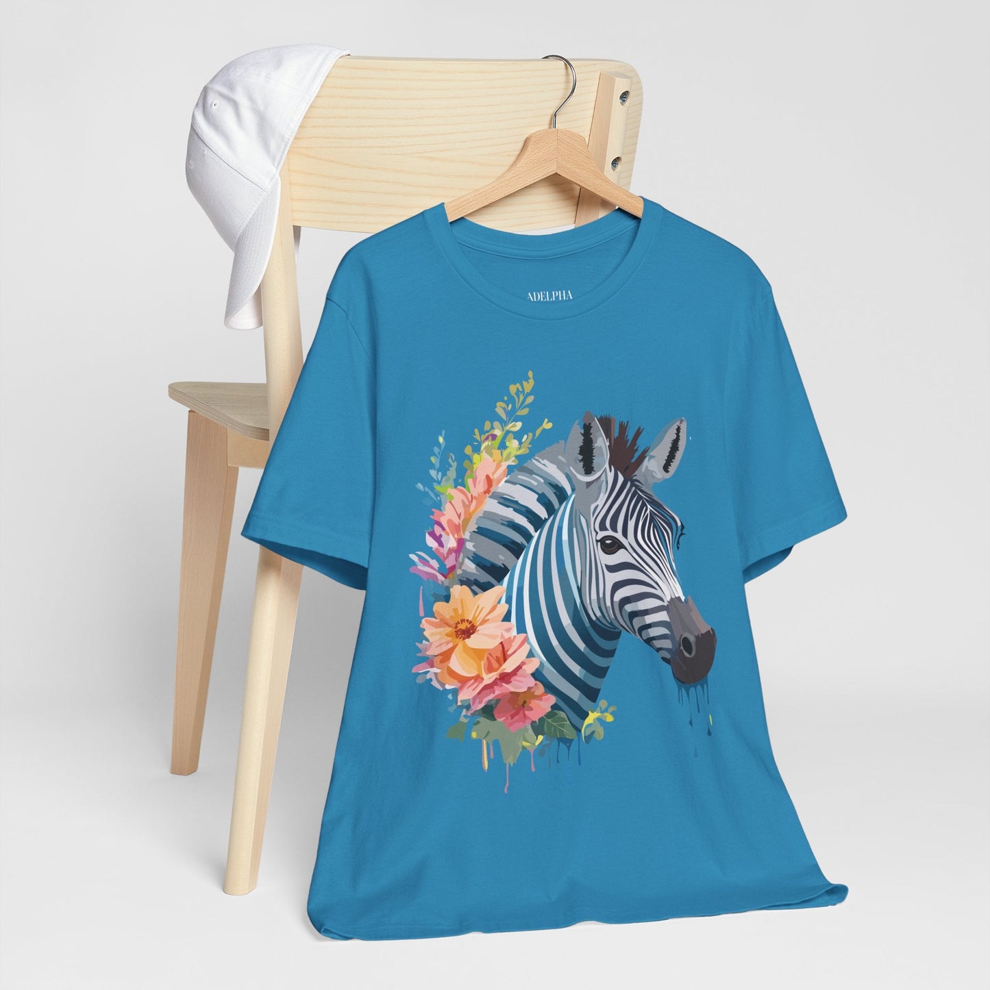 Zebra Graphic Unisex 100 Cotton Vintage Animal Art T-Shirt 2