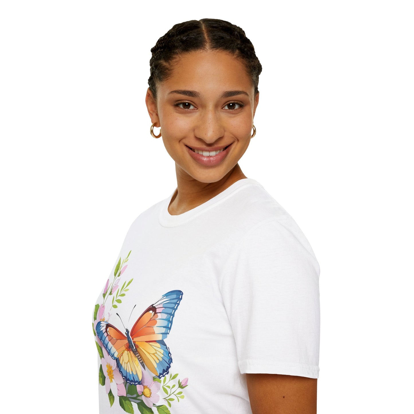 Butterfly T Shirt Unisex Monarch Design Gildan Softstyle 64000 Ring Spun Cotton Tee