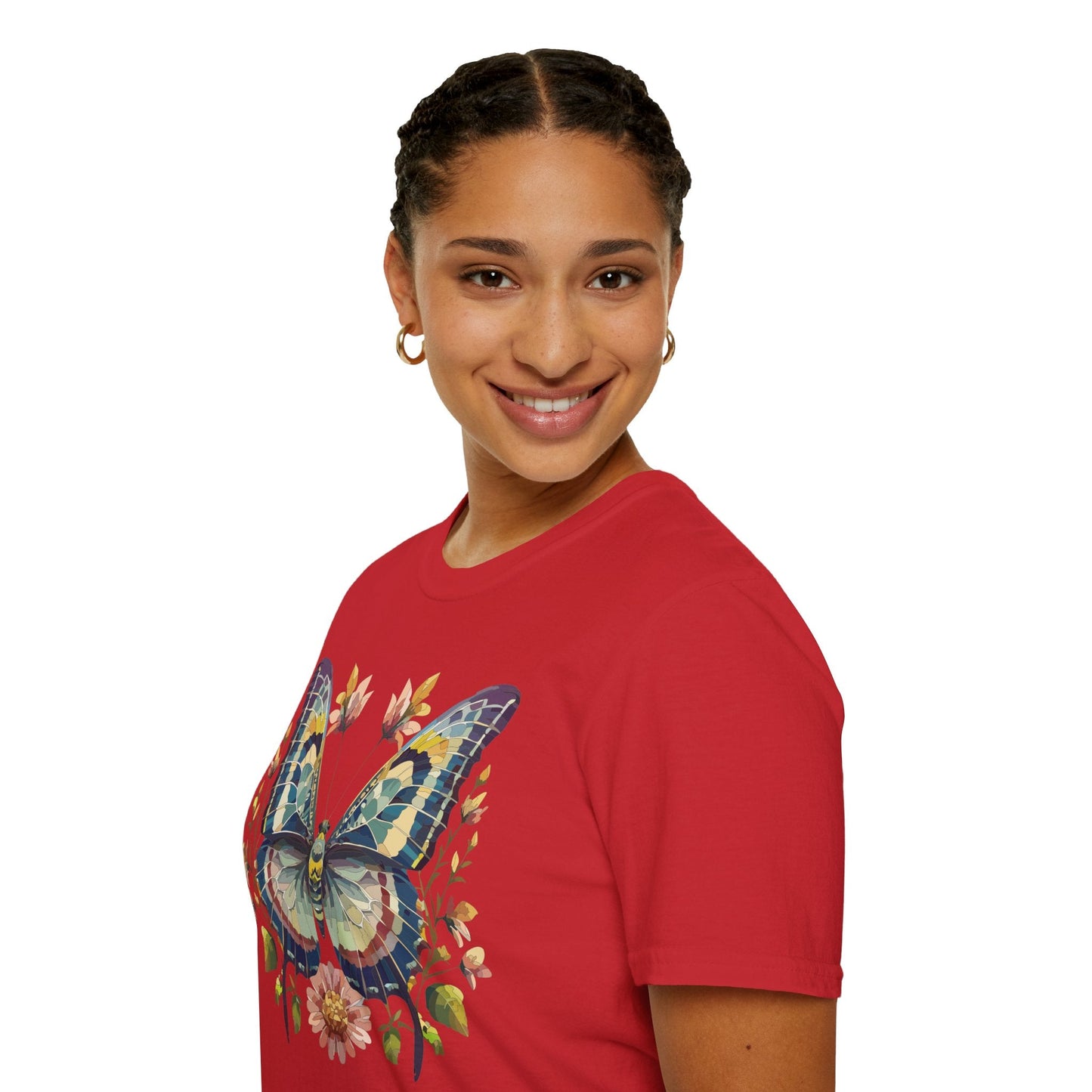 Butterfly Shirt Unisex T Shirt With Monarch Design Gildan Softstyle 64000 Ring Spun Cotton Tee