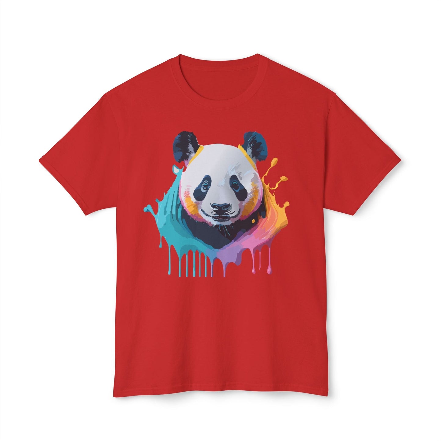 Unisex HD Cotton Panda T Shirt With Full Color Panda Art Print Made In USA Premium Fit For All Sizes