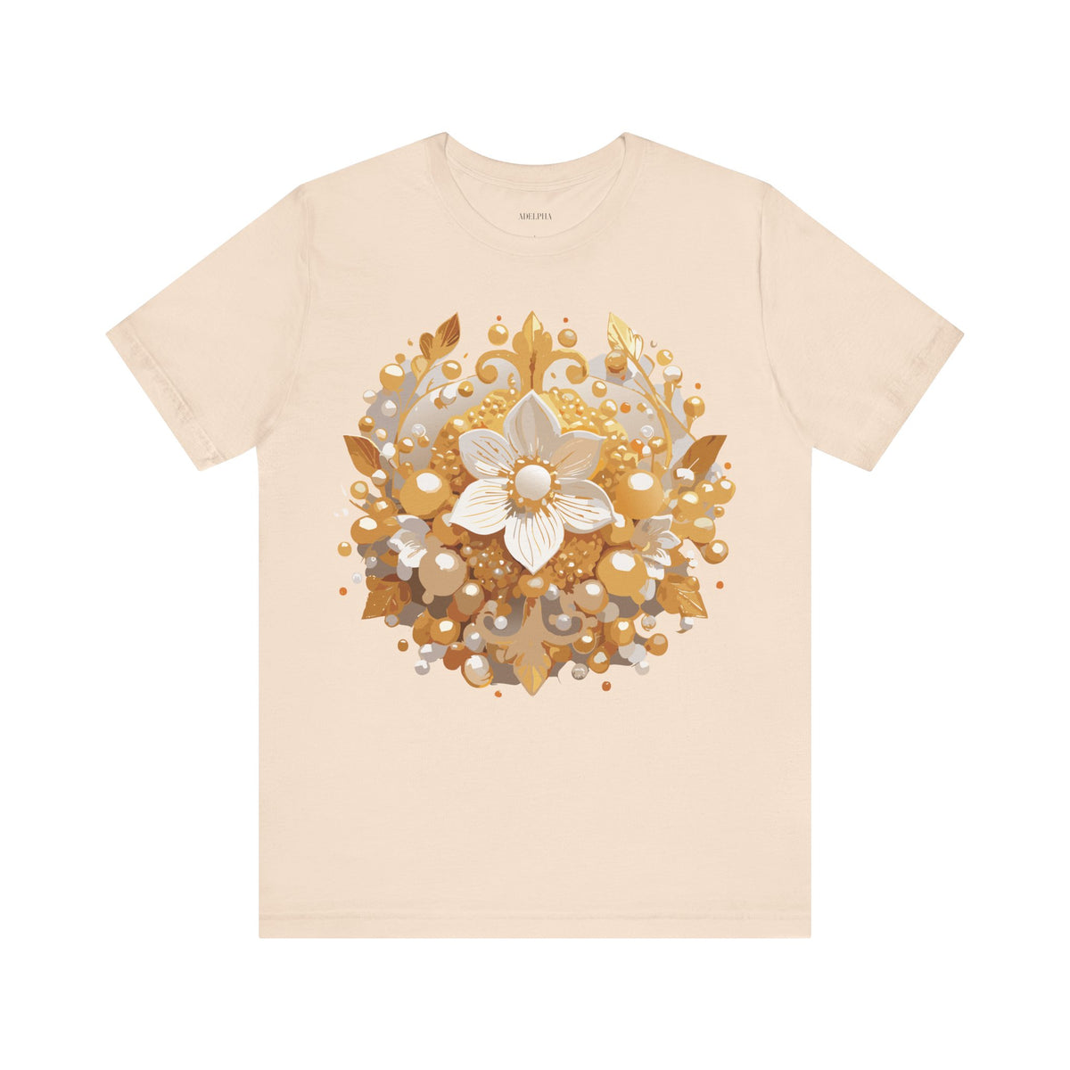 Jewelry Graphic Unisex Cotton Bella+Canvas Tee with Gemstones Art Design m39