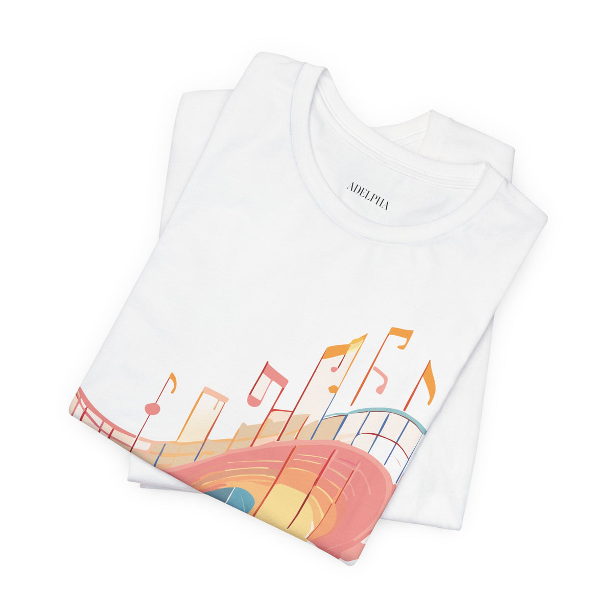 Music Graphic Unisex Cotton Bella+Canvas Tee with Art Design m118