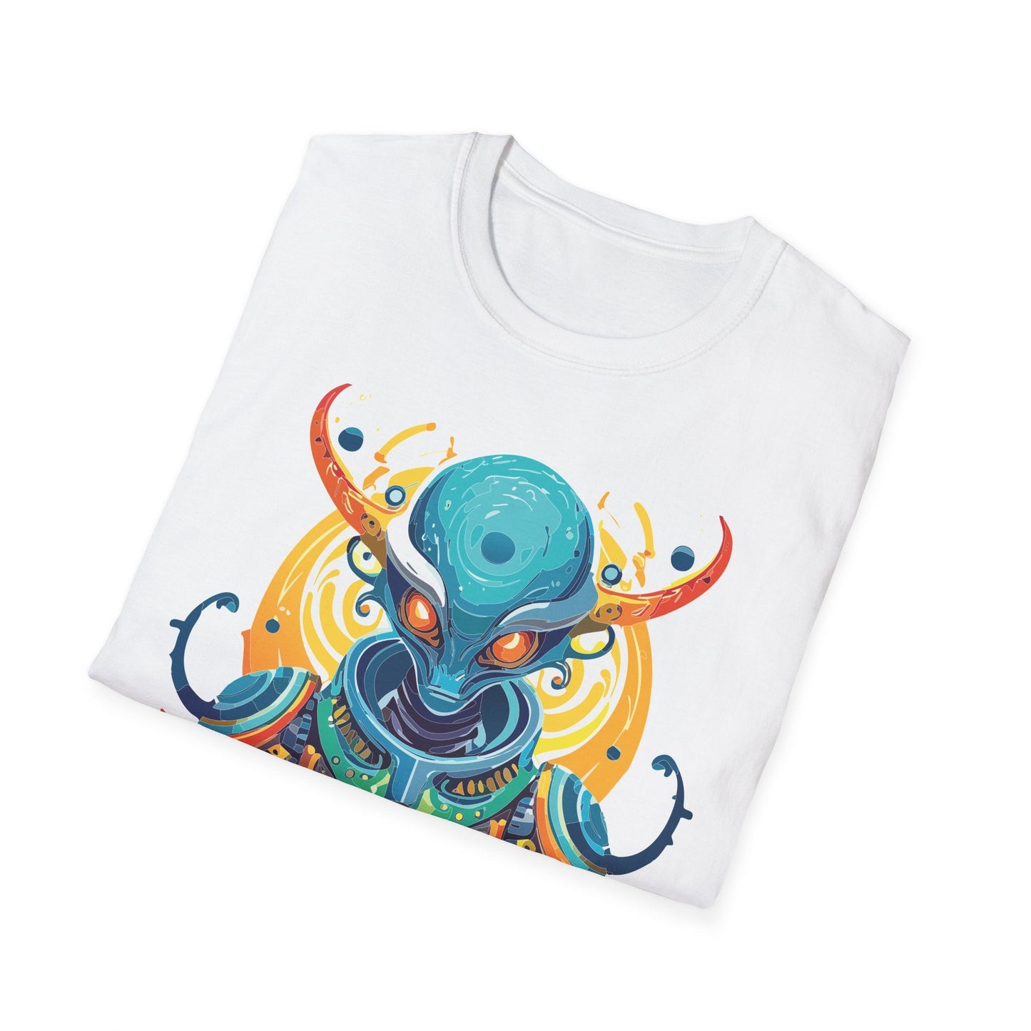 Alien Graphic Unisex Cotton Softstyle UFO Artwork Tee 5