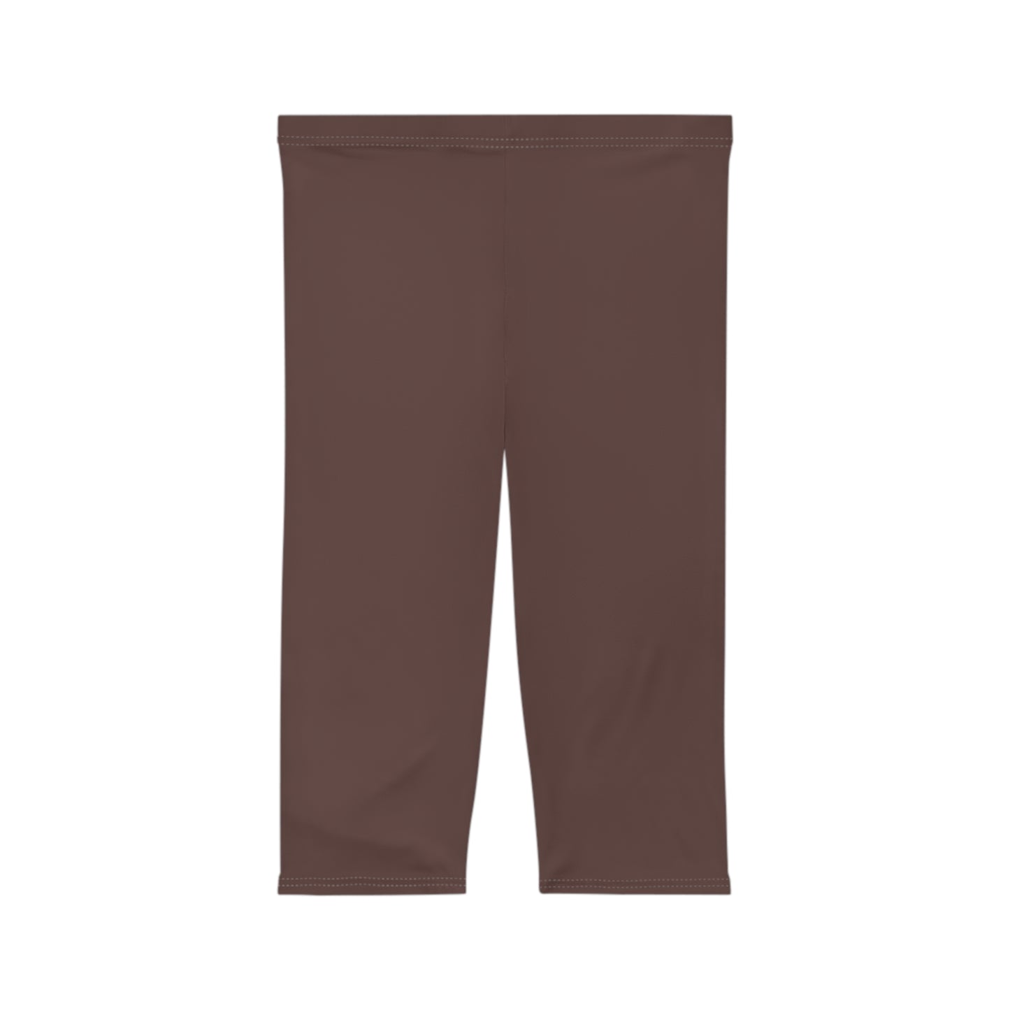 Mauve Bark Color Women's Brushed Suede Poly Span Casual Capri Leggings XS-2XL