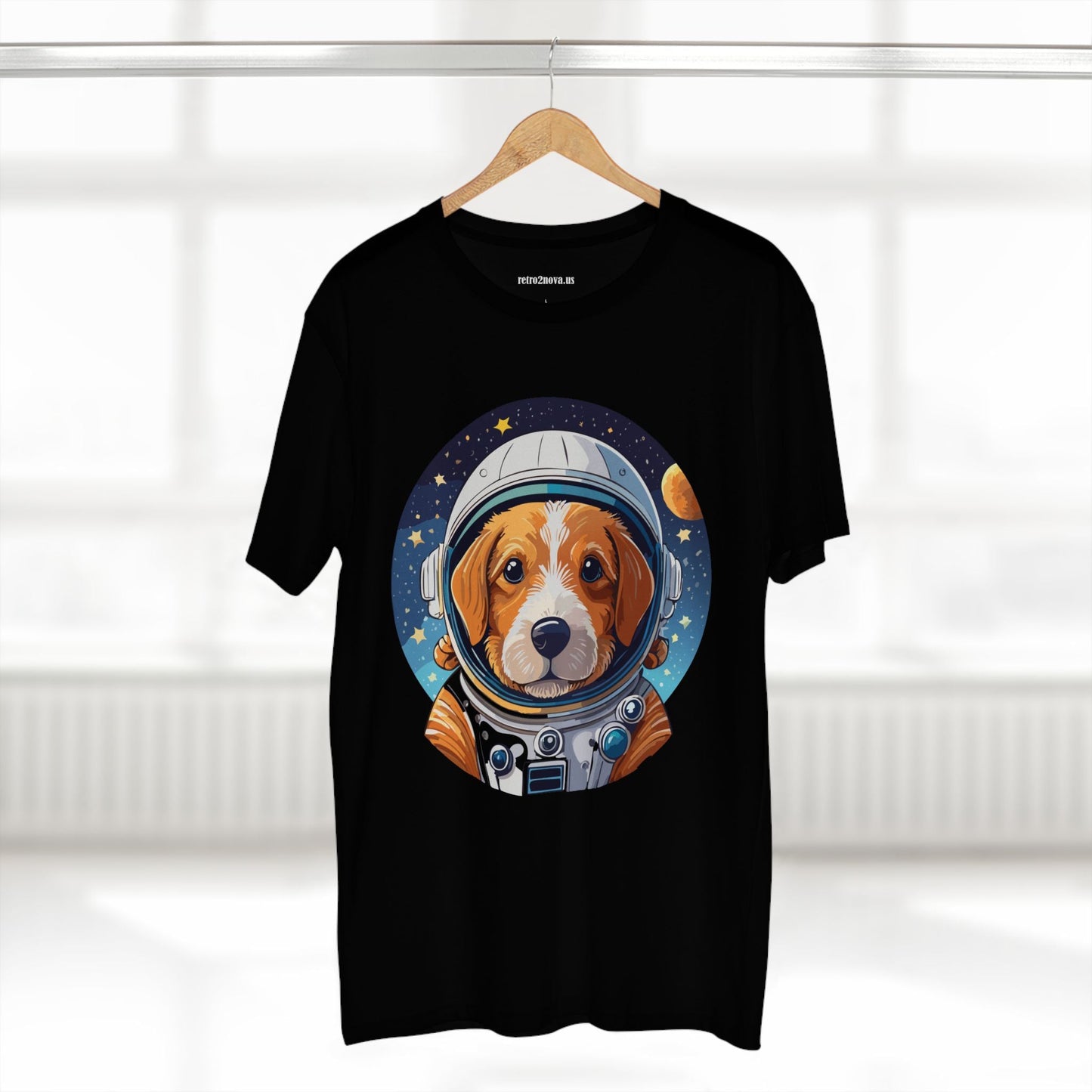 Unisex Dog Art Shirt Premium Cotton Tee With Original Retro2Nova Design From Art Collection For Everyday Comfort