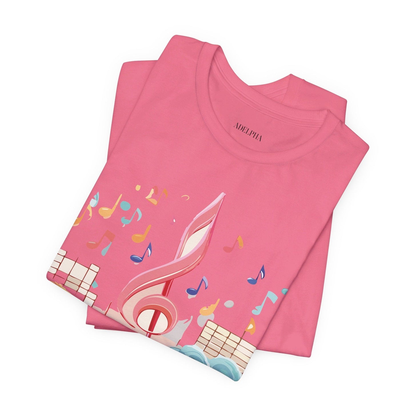 Music Graphic Unisex 100 Cotton Vintage Art with Musical Elements Tee 30