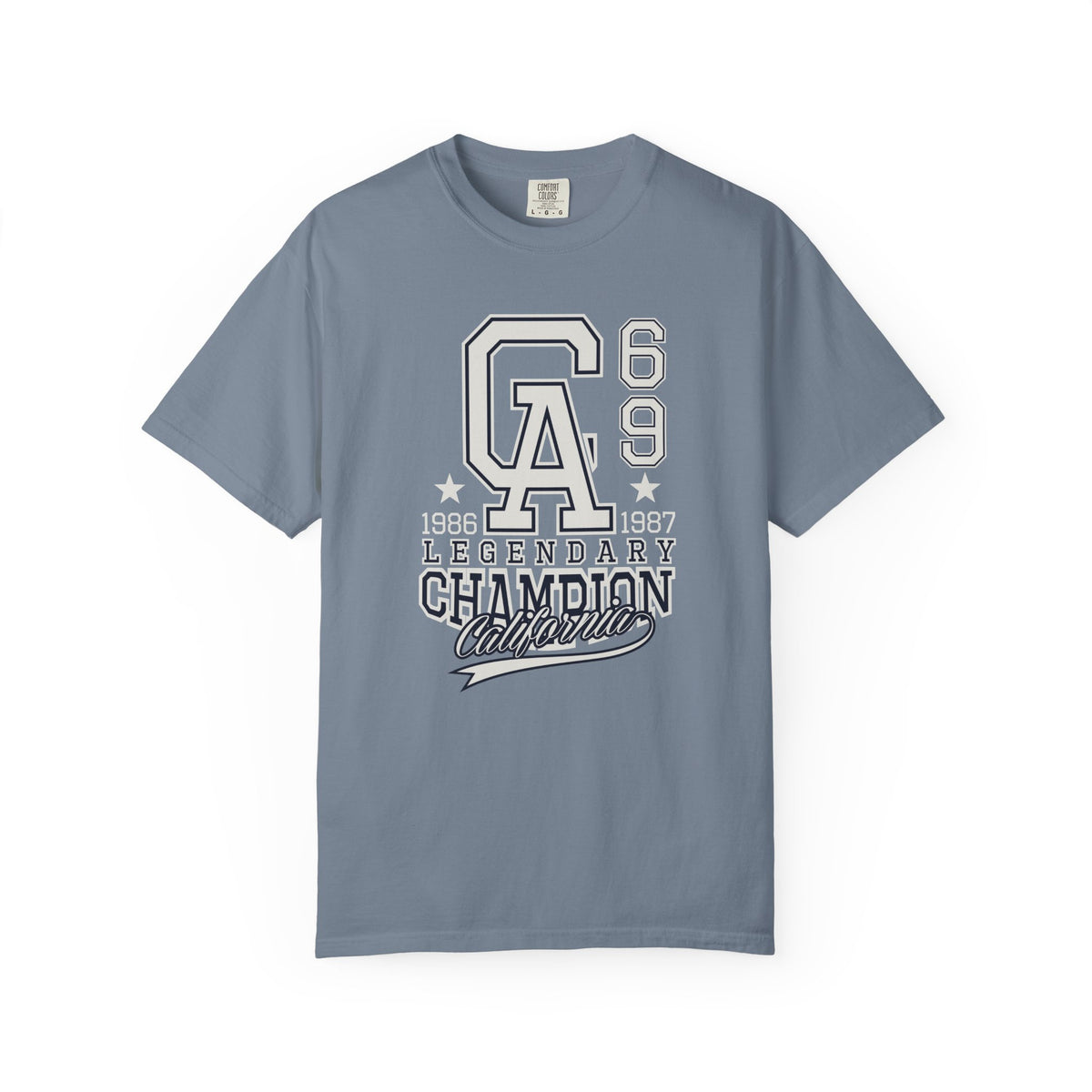 69 Champion California College Unisex Comfort Colors Garment-Dyed Heavyweight 100 Cotton Art Design T-Shirt w18