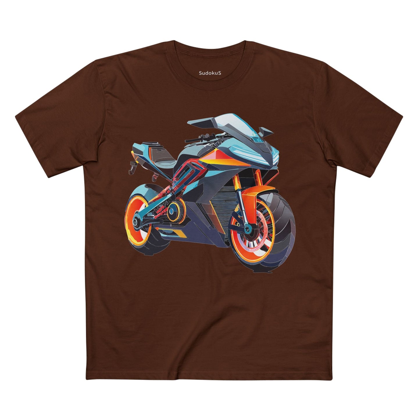 Moto Bike Graphic Unisex 100 Cotton Staple Tee 28