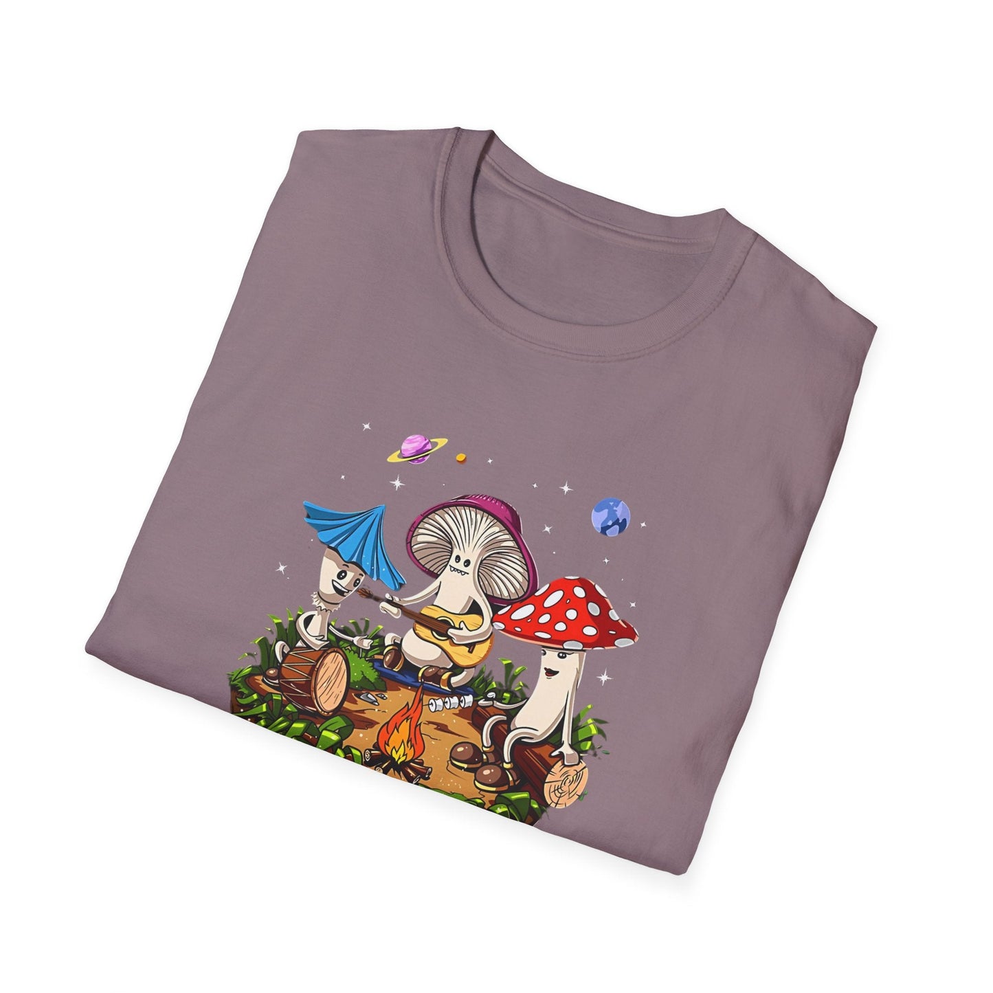 Funny Mashroom Graphic Unisex Softstyle Cotton With Cartoon Illustration Design 25