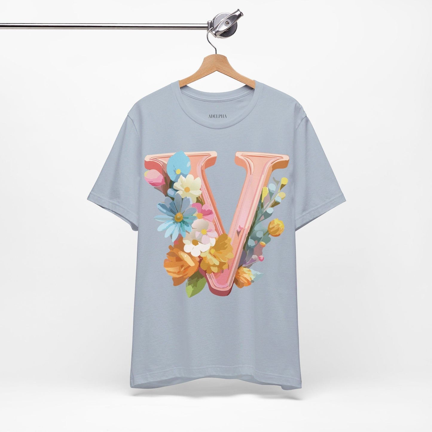 Letter V Shirt Unisex Graphic Tee With Vintage Inspired Artwork From Adelpha Official Edition