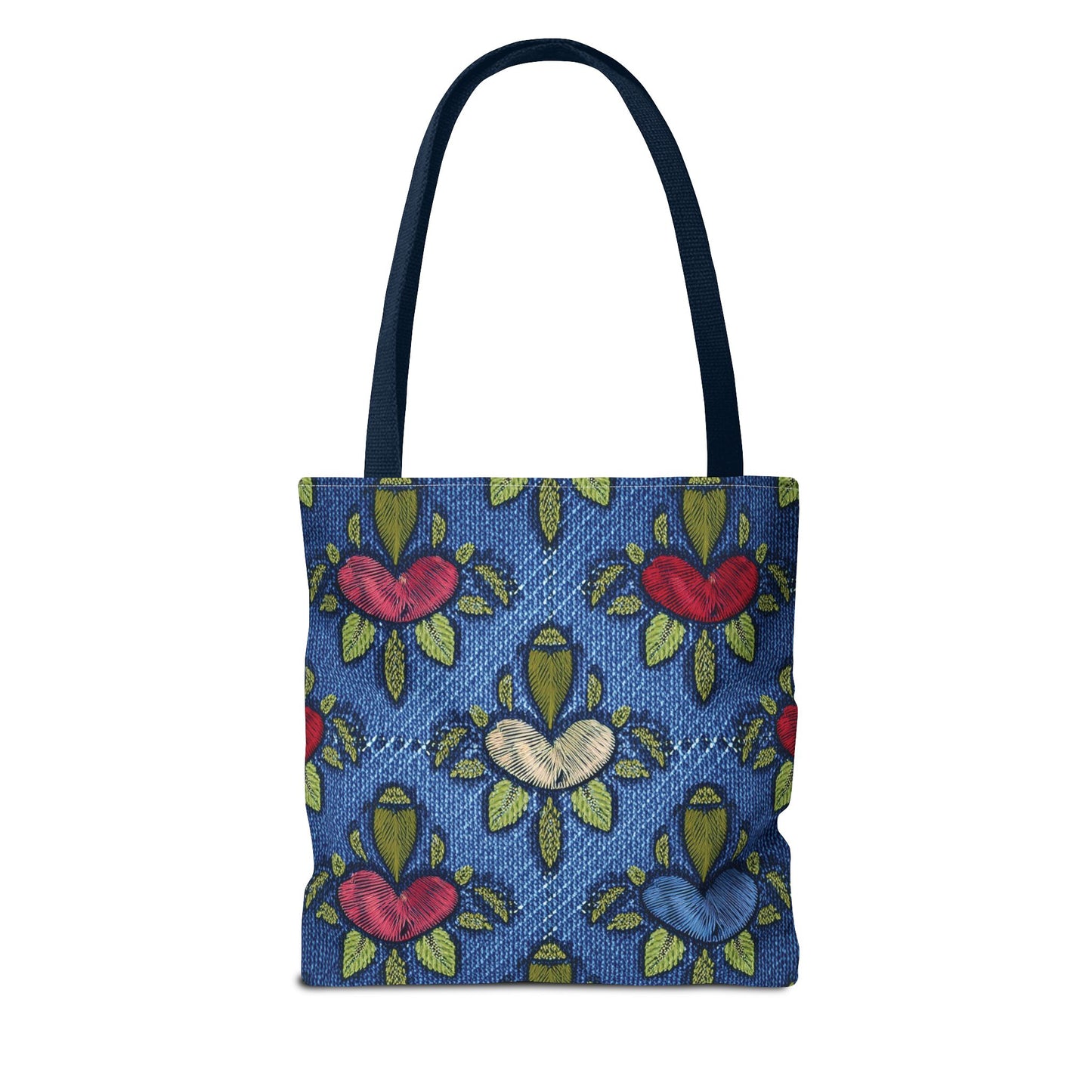 Denim Fabric Imitation Print Unisex Canvas Bag Poly Spun 3 Sizes Tote Bag 168
