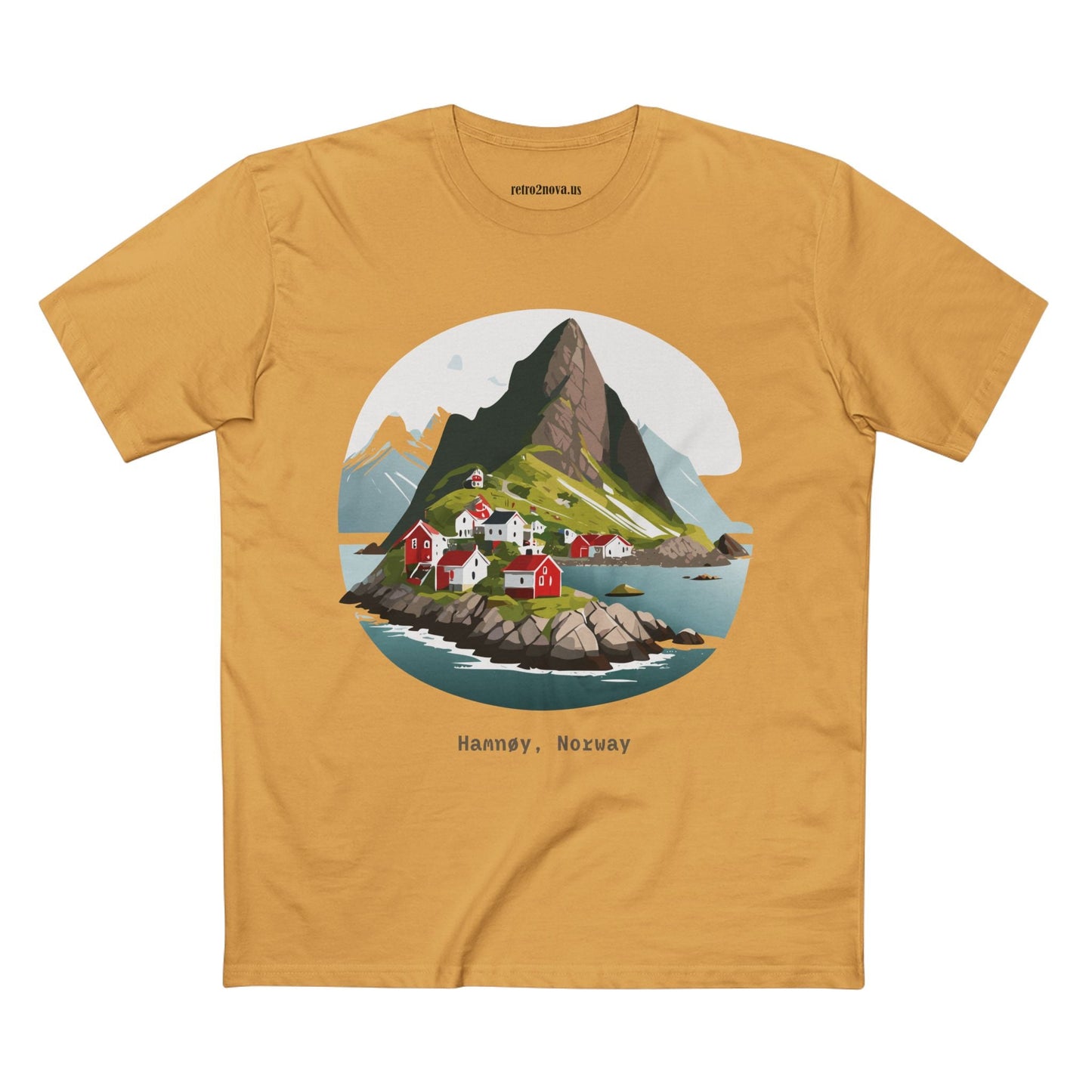 Norway Travel Shirt Unisex Tourist Tee With Original Art Design By Retro2Nova Premium Cotton