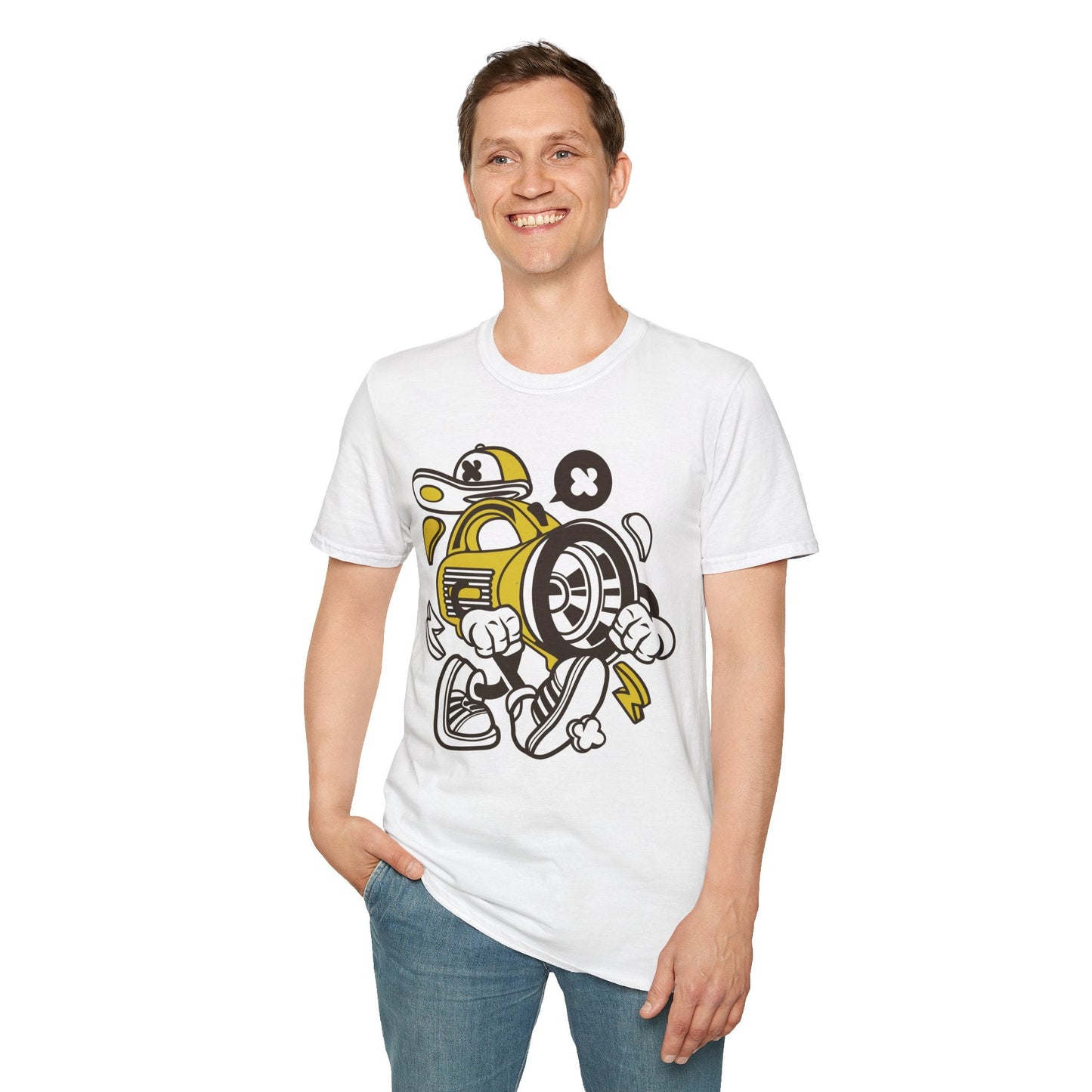 Cartoon T Shirt Animation Tee Funny Tee Unisex Softstyle Cotton Tee Gildan 64000