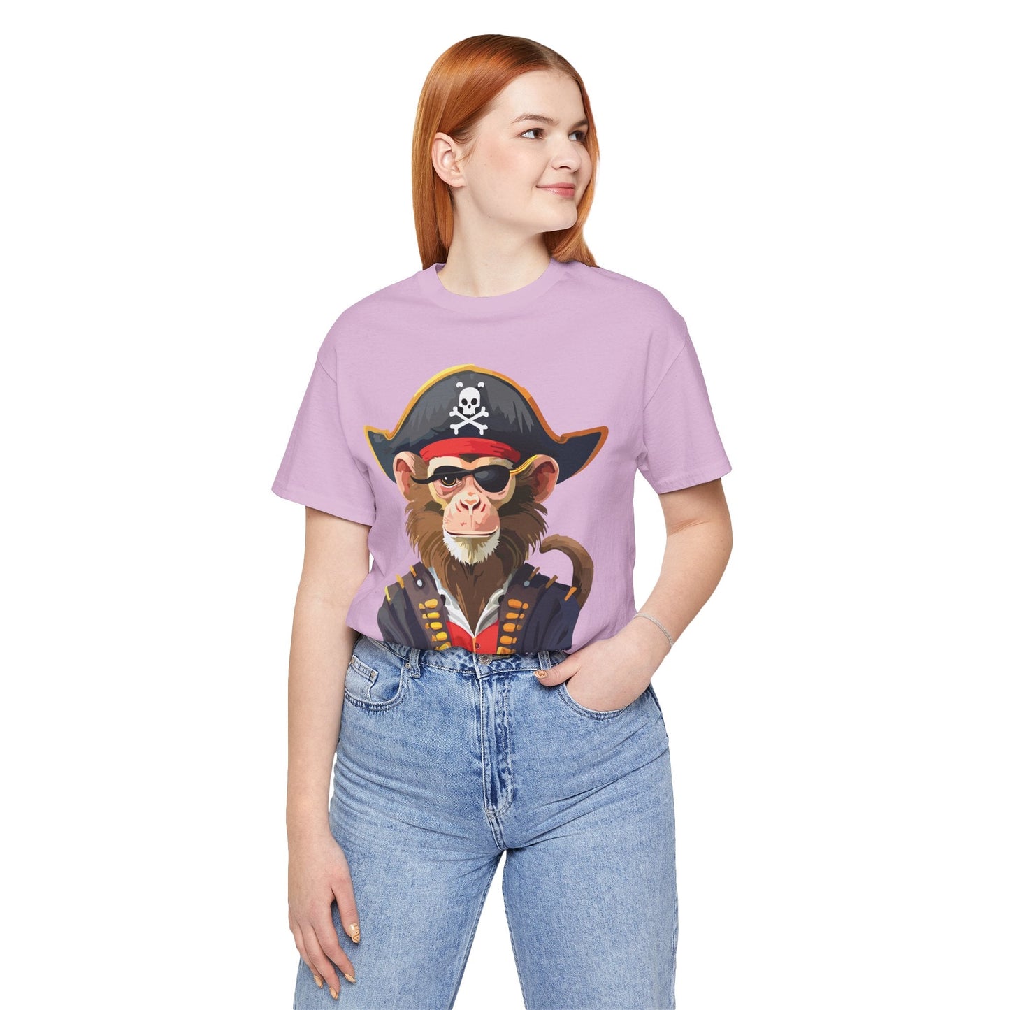 Unisex Animal Design Tee Shirt With Wild Animals Art Print Gildan Softstyle 64000