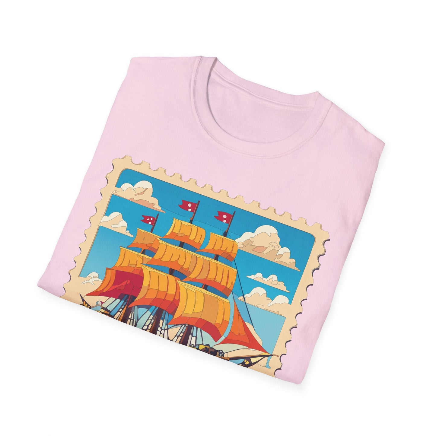 Unisex Softstyle Frigate Ship T Shirt 100 Percent Ring Spun Cotton Gildan 64000 Tee