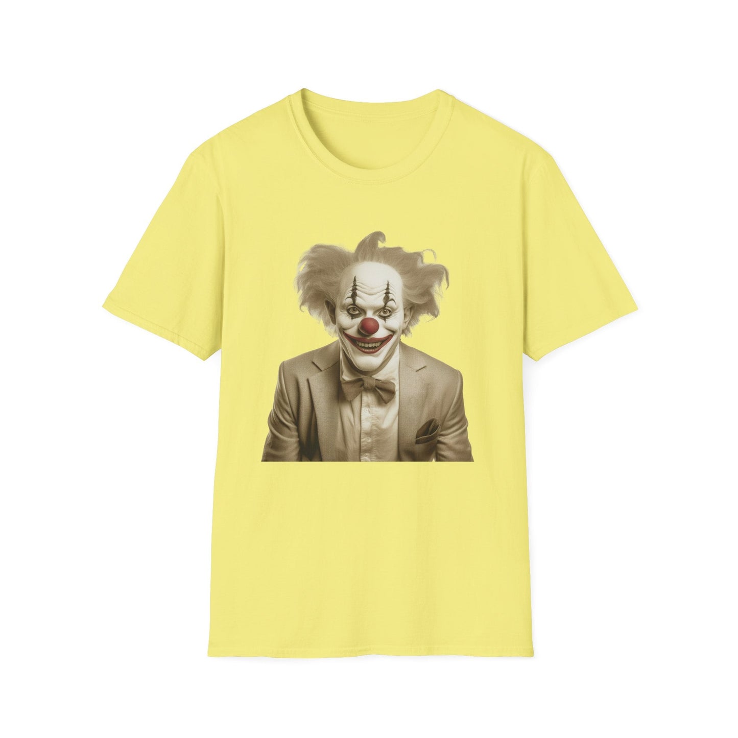 Unisex Clown Shirt Funny Man Circus Tee Softstyle 64000 Cotton Gildan Tee Lightweight Breathable