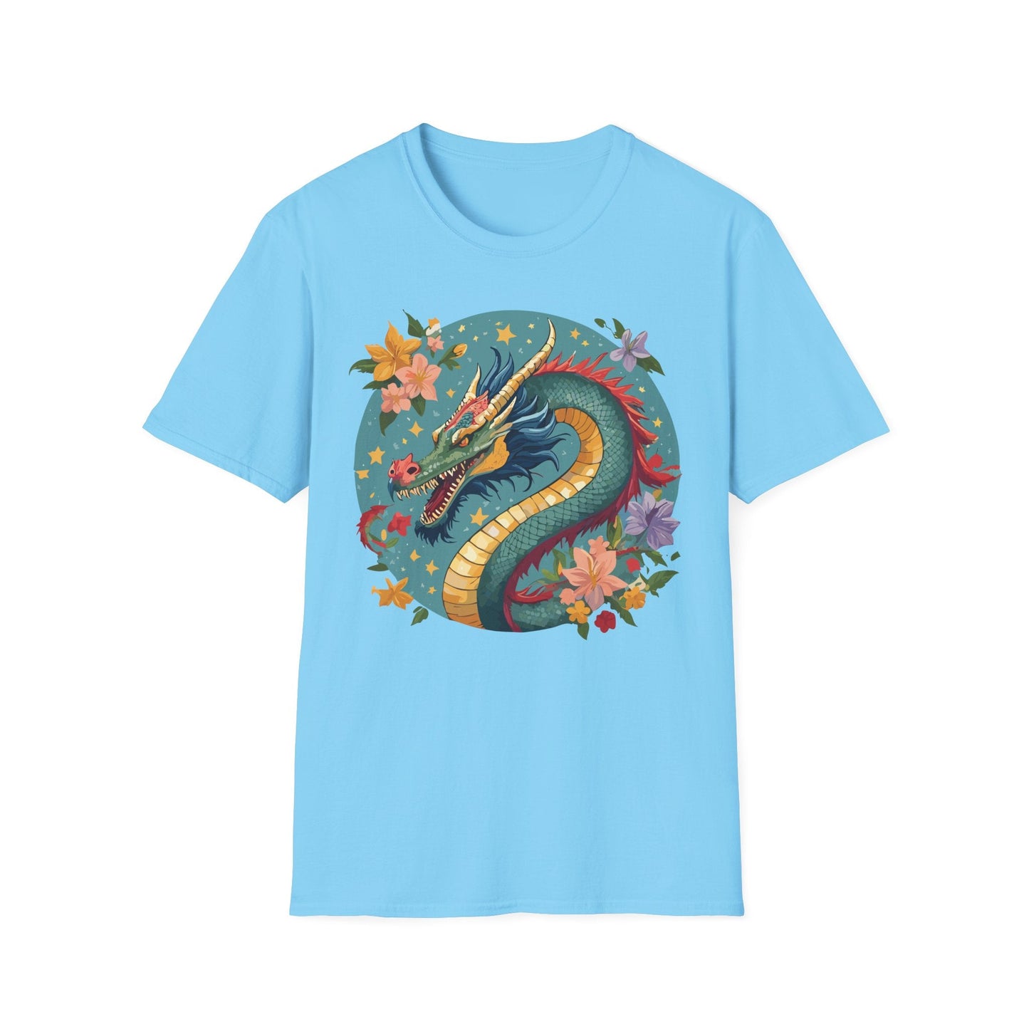 Dragon Graphic Unisex 100 Cotton Tee with Animal Artwork Design 11