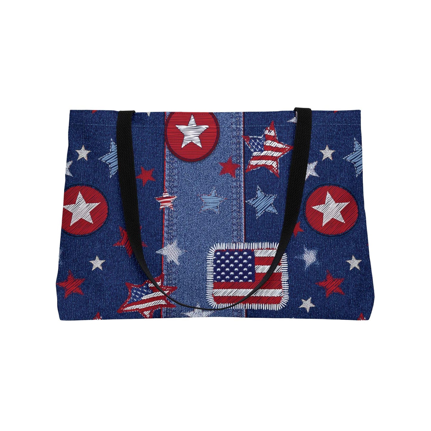 4th of July Denim Color Imitation Print Unisex  Yoga Bag  Spun Poly 24x13 Canvas Bag 66
