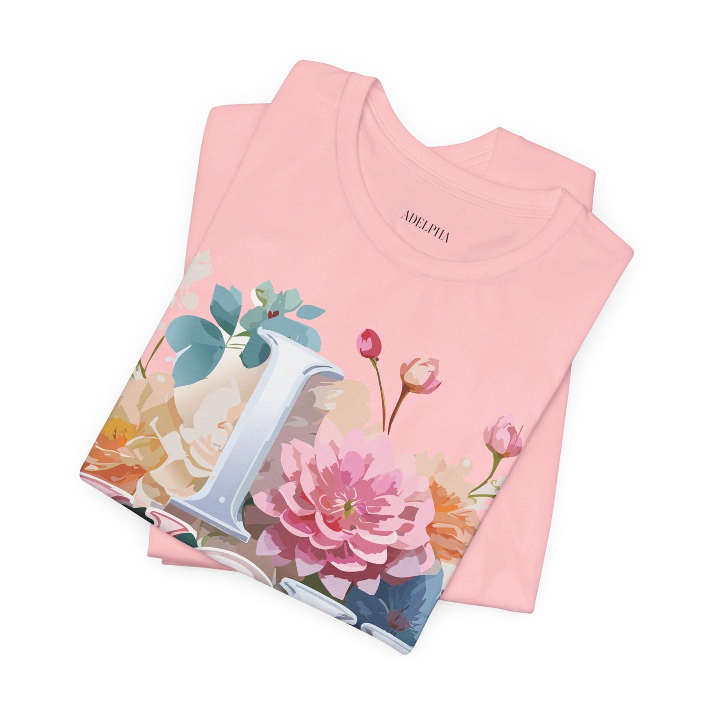 Valentine Day Graphic Unisex 100 Cotton Vintage Artwork with Love and Flower Design Tee 8