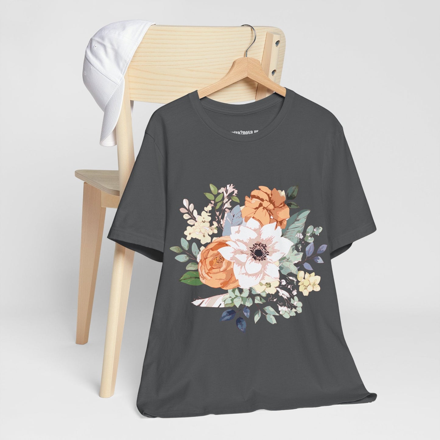 Unisex Floral Shirt Jersey Short Sleeve Tee Lightweight Breathable Flowers Collection Retro2Nova