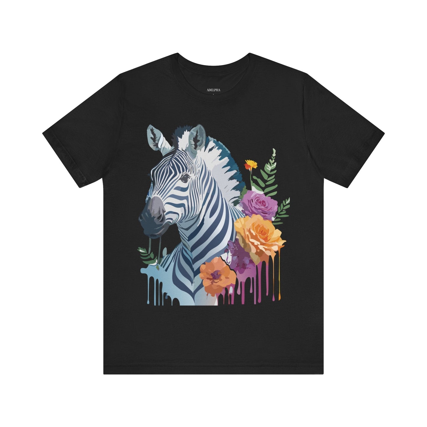 Zebra Graphic Unisex 100 Cotton Vintage Animal Art T-Shirt 4