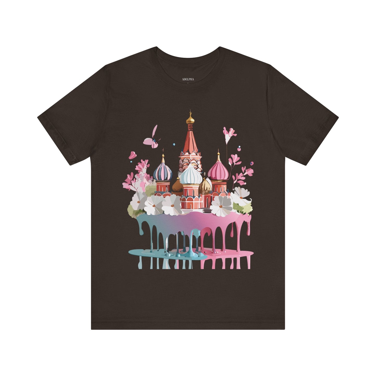 Unisex Moscow Tourist Shirt Graphic Tee By Adelpha Vintage Inspired Art For Everyday Wear